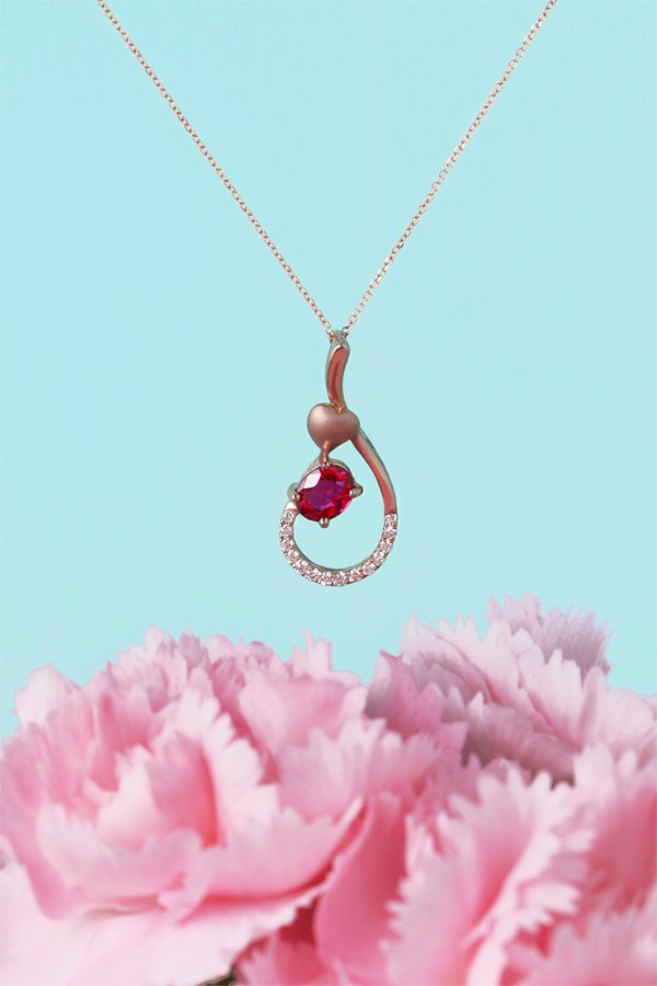 18Kローズゴールド - アードルピュアラブレッドペンダント