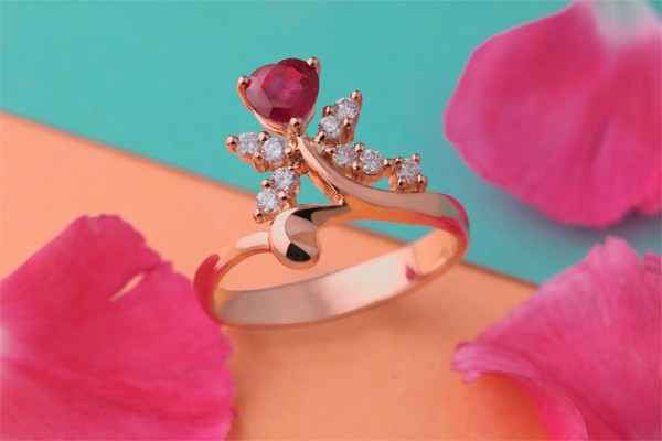 18Kローズゴールド -  Whisper Red Ring