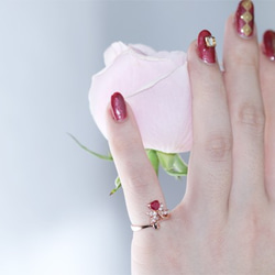 18K玫瑰金 - Whisper濃情紅寶戒指 第2張的照片