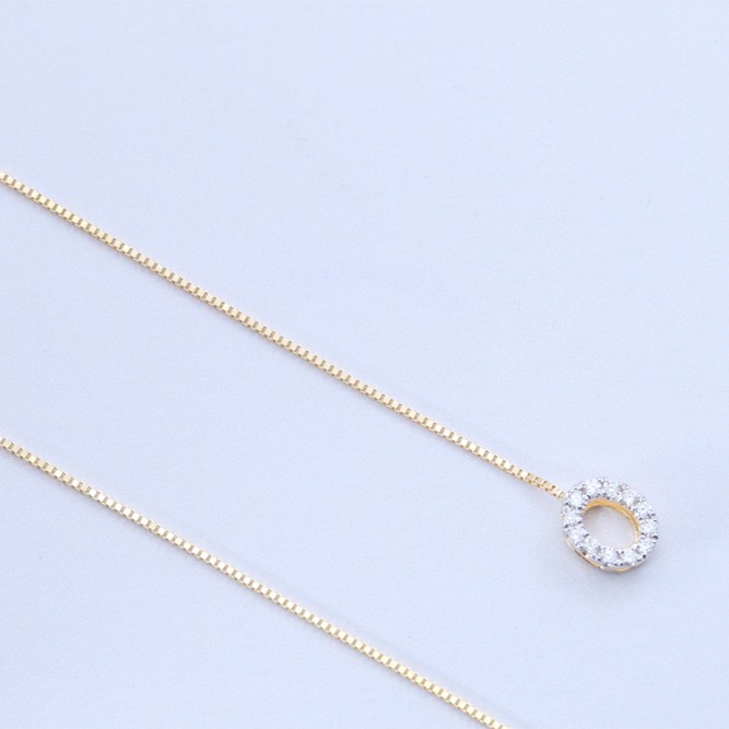 18Kゴールドホローメテオダイヤモンドイヤリング