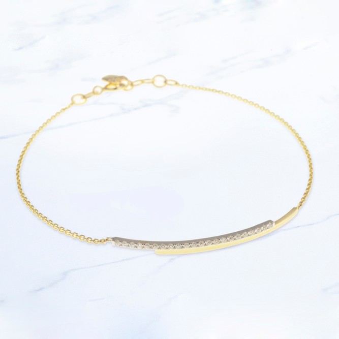 18Kゴールドウォッシュチェーンスタイルのブレスレット