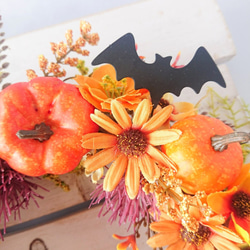 おばけかぼちゃの楽しいハロウィンリース ／25㎝サイズ ★ラッピング無料★ 4枚目の画像