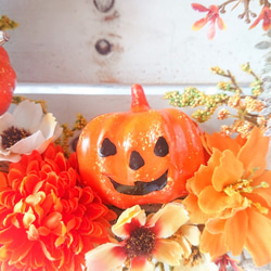 おばけかぼちゃの楽しいハロウィンリース ／25㎝サイズ ★ラッピング無料★ 8枚目の画像