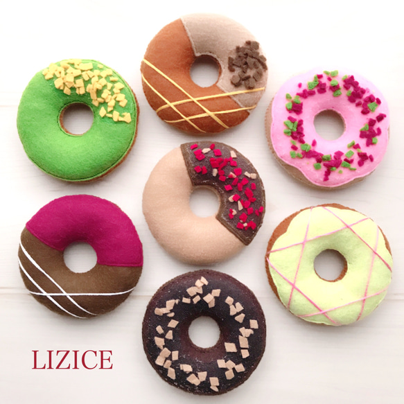 お洒落なドーナツ7種 おもちゃ・人形 LIZICE 通販 2641573｜Creema