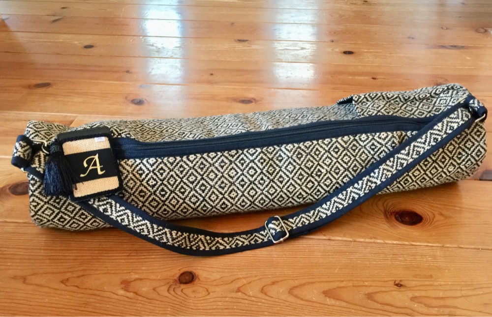 麻ジュートヨガバッグフェアトレード　ブラック