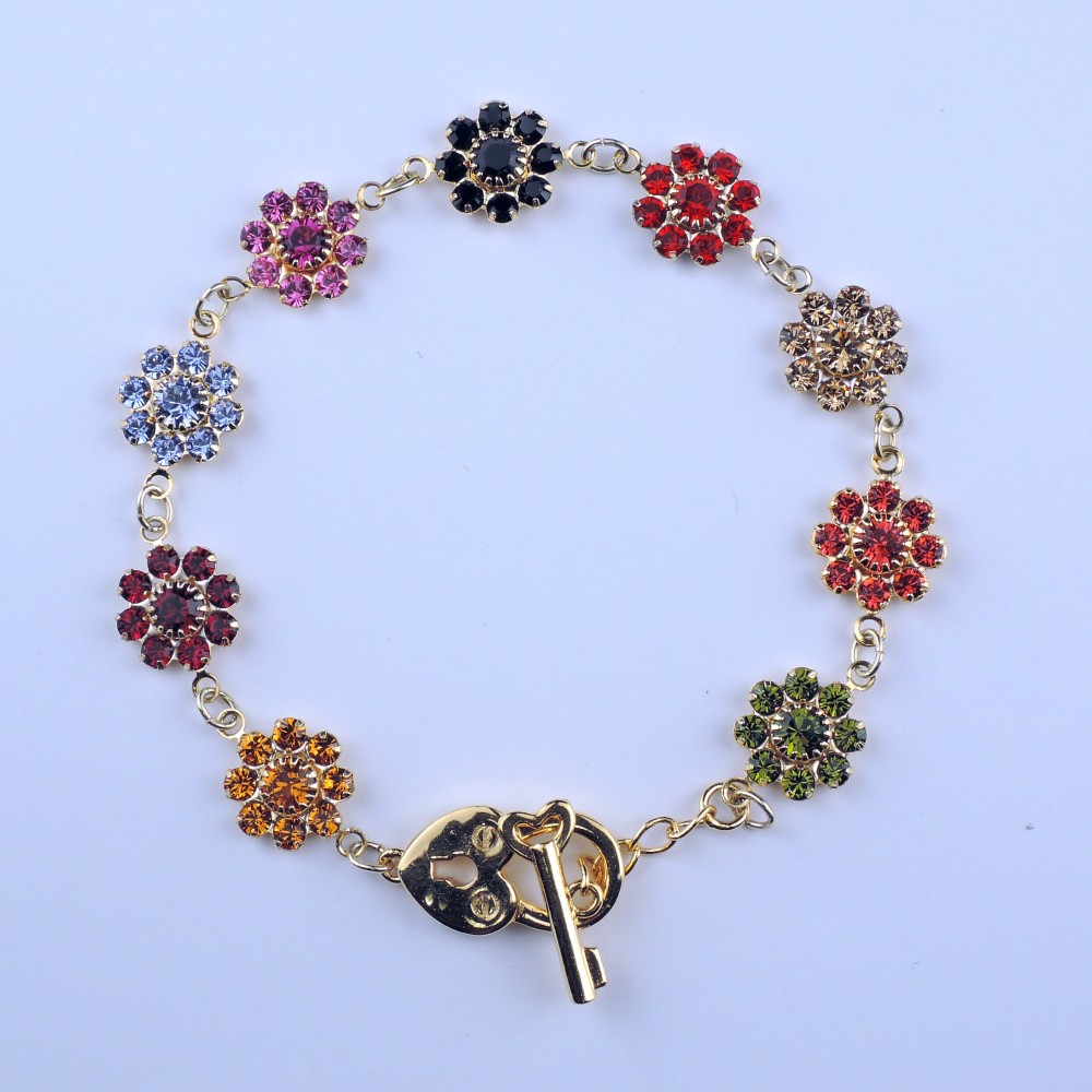 ヴィンテージスワロフスキーブレスレット、絶え間なく溢れ出す内側からの煌めき：BVOEC059097