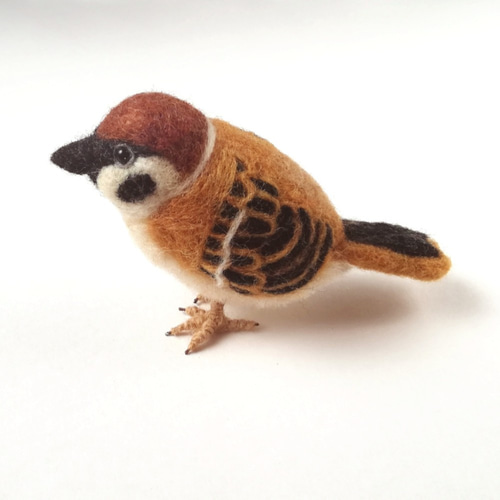 羊毛フェルト スズメ 鳥の通販 | iichi 日々の暮らしを心地よく