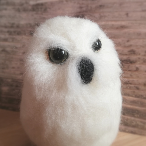 羊毛フェルト シロフクロウ 羊毛フェルト もふぬこ 通販 8577543