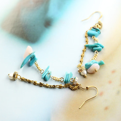 Stunning Brass Accessory Series - Hikari Turquoise. Opal .Fr 3枚目の画像