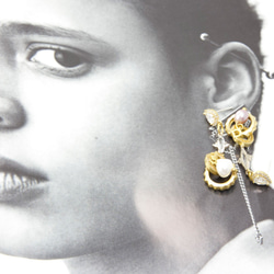 絕色黃銅 新銳設計師展售系列-  蘇聯鑽與時輪幾何 珍珠耳飾AG FASHION 第1張的照片