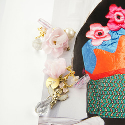 花。綻放系列--使用韓國黃銅工藝原料 天使愛夾式耳飾 AG FASHION 第4張的照片