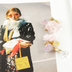 花。綻放系列--使用韓國黃銅工藝原料 天使愛夾式耳飾 AG FASHION 第6張的照片