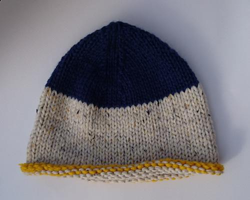 三色ニット帽 ネイビー ニット帽・ビーニー APRICOT MOON 通販 6529232