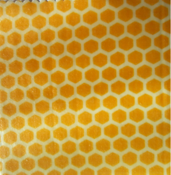 【サイズ選べます】11㎝サイズ～30㎝サイズ　ハニカム柄　蜂の巣　ハニー　蜂蜜　みつろうラップ　ミツロウラップ　 2枚目の画像