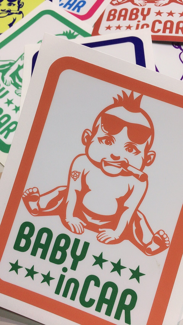 BABY IN CAR  ベビーインカー　ステッカー　赤ちゃん　ベビー　マタニティー 6枚目の画像