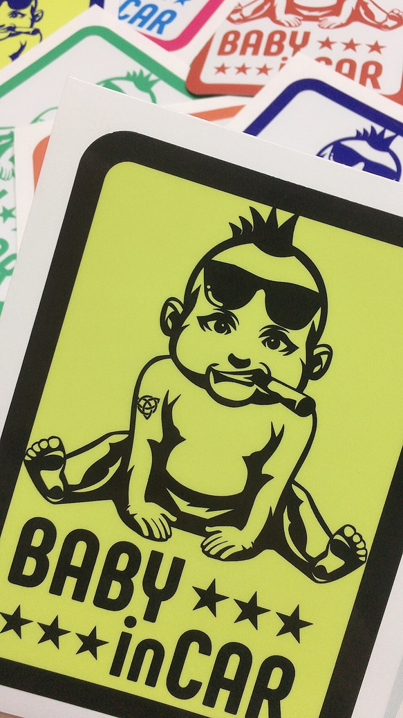 BABY IN CAR  ベビーインカー　ステッカー　赤ちゃん　ベビー　マタニティー 8枚目の画像
