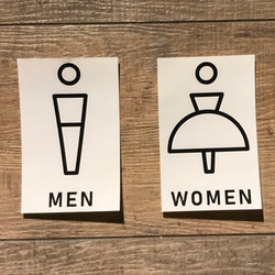 トイレマーク　カッティングシート　切文字　ピクトサイン　ピクトグラム　男女セット 4枚目の画像