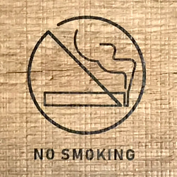 禁煙 NO SMOKING ピクトグラム　カッティングシート ステッカー　切文字　マットブラック　禁煙グッズ 1枚目の画像