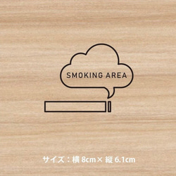 喫煙　喫煙マーク　喫煙所　スモーキングエリア　SMOKING AREA カッティングシート　切文字 2枚目の画像