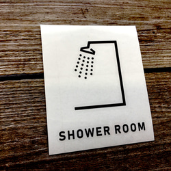シャワールーム　お風呂マーク　カッティングシート　切文字 3枚目の画像