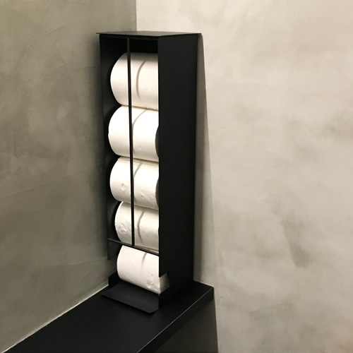 アイアン トイレットペーパー ストッカー ホルダー シェルフ