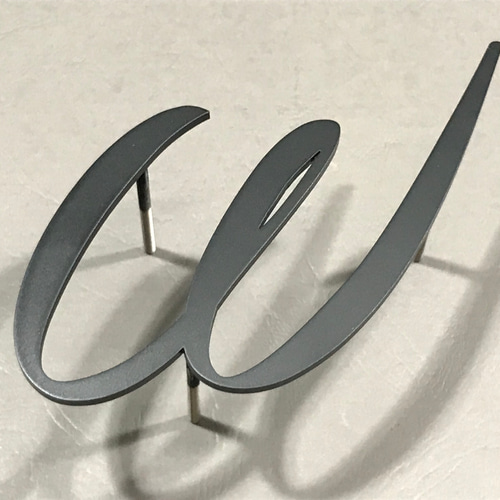 表札 看板 社名 店名 ステンレス切文字 マットブラック切文字 表札