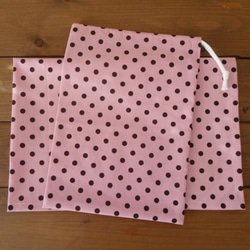 40×60 ﾗﾝﾁｮﾝﾏｯﾄ ｾｯﾄ ピンク系（4）・大ドット　小学校 1枚目の画像
