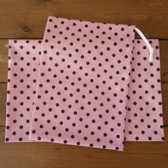 40×60 ﾗﾝﾁｮﾝﾏｯﾄ ｾｯﾄ ピンク系（4）・大ドット　小学校 1枚目の画像
