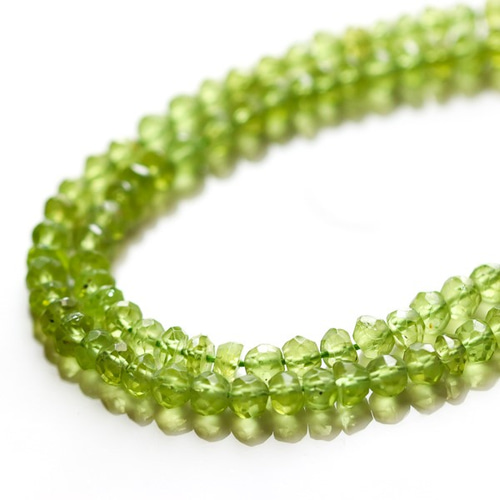 宝石質 ボダンカット ペリドット（10粒) 3.5～4mm 001 天然石 RALULU 