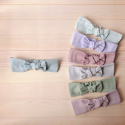 ribbon headband［smoky blue］ 1枚目の画像