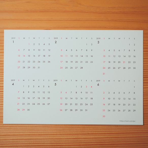 オリジナル風景花写真 卓上カレンダー2026Ａ ポストカードサイズ 月曜始まりも可 4枚目の画像