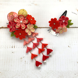 Y様オーダー品(つまみ細工の髪飾り 桜 2点セット) その他ヘア
