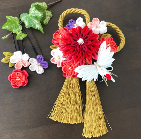 和装ブライダル/成人式/卒業式 鶴の髪飾り 3枚目の画像