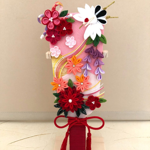 つまみ細工の羽子板飾り お正月/桃の節句に♪ その他インテリア