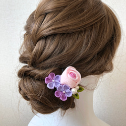 バラのコサージュ/髪飾り 3枚目の画像