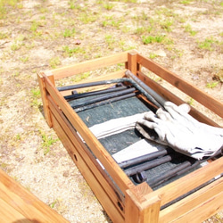 キャンプなどのアウトドア、インドア選ばず使える木箱｜ローテーブル（２枚構成天板付き） 5枚目の画像