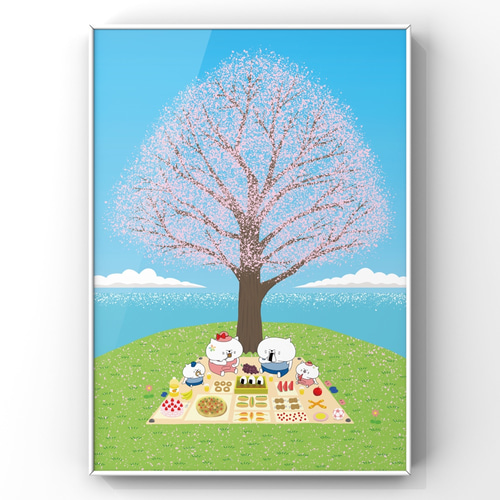 ラベンダーの咲く丘」アクリル画 原画 キャンバス SSMサイズ