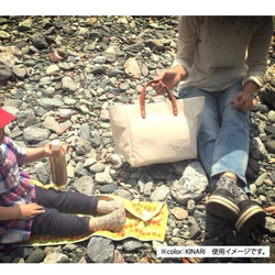 【帆布×レザー】　毎日一緒にいたいトートバッグ　abbアベベ　キナリ 8枚目の画像