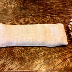 オーガニックコットンガーゼ　亜麻の実100％アイピロー 2枚目の画像