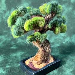 松の盆栽(羊毛フェルト)四角い鉢 羊毛フェルト Sugar Maple 通販