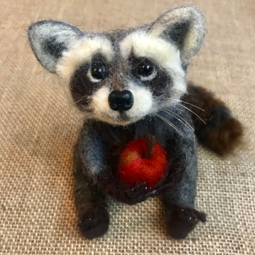 アライグマ (羊毛フェルト) 羊毛フェルト Sugar Maple 通販 8366443