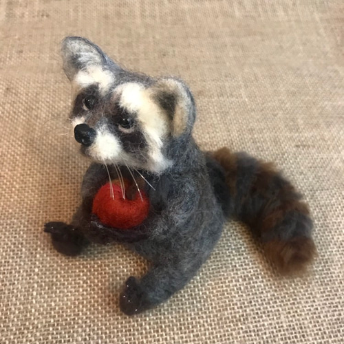 アライグマ (羊毛フェルト)