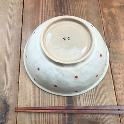 【OUTLET】ラーメン丼　19ｃｍ　水玉ピンク 4枚目の画像
