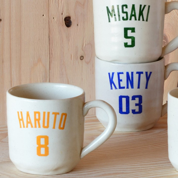 《送料無料》名入れ アメカジ ぽってり マグ Mug 300ml /n23 2枚目の画像