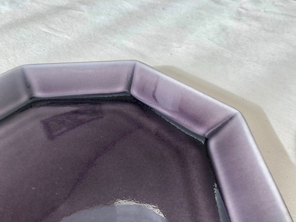 新色【紫苑色】八角皿 箸置きセット 4枚目の画像
