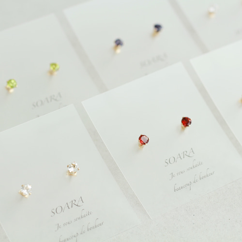 選べる 誕生石 一粒 ピアス ☆GOLD☆ 楽天市場】誕生石 ピアス ジュエリー 選べる 12石 ラウンド 3mm