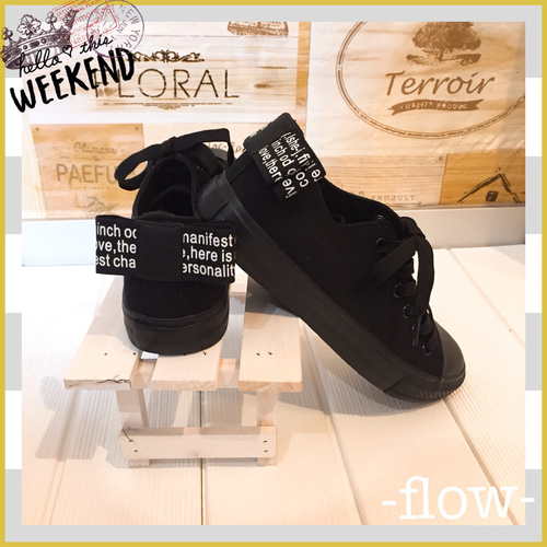 22.5〜25cm】うしろリボンスニーカー/アルファベット/8色展開