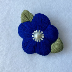 ［秋の新作］花刺繍ブローチ 3枚目の画像