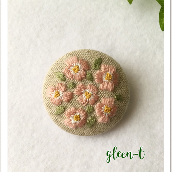 ハナミズキ刺繍ブローチ ブローチ gleen-t 通販 5567161｜Creema