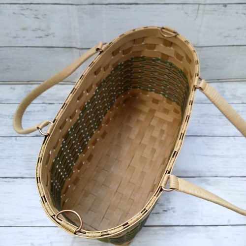 感謝セール品】大きめサイズのクラフトかごバッグ（L）クラフト